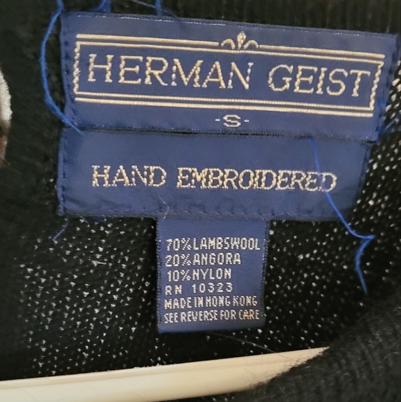 Vintage Herman Geist Hand-Embroidered Sweater - Picture 3 of 5
